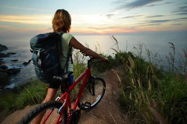 Bike Trail Sunset Outlook