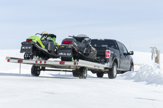 CURT custom trailer wiring for truck towing snowmobile trailer