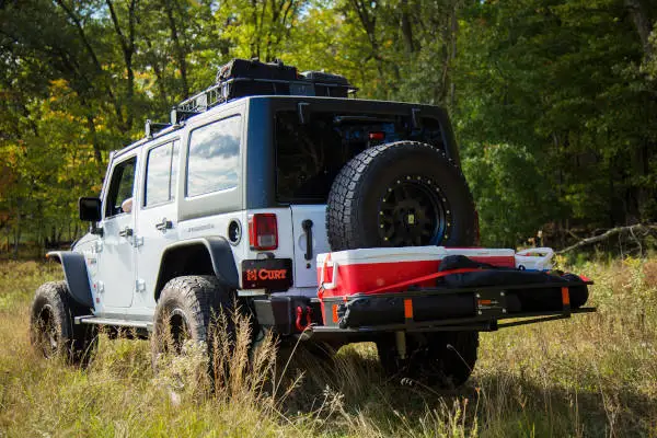 Jeep Cargo Carrier Hitch Extender for Spare Tire