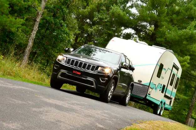 Jeep Towing Travel Trailer Camper