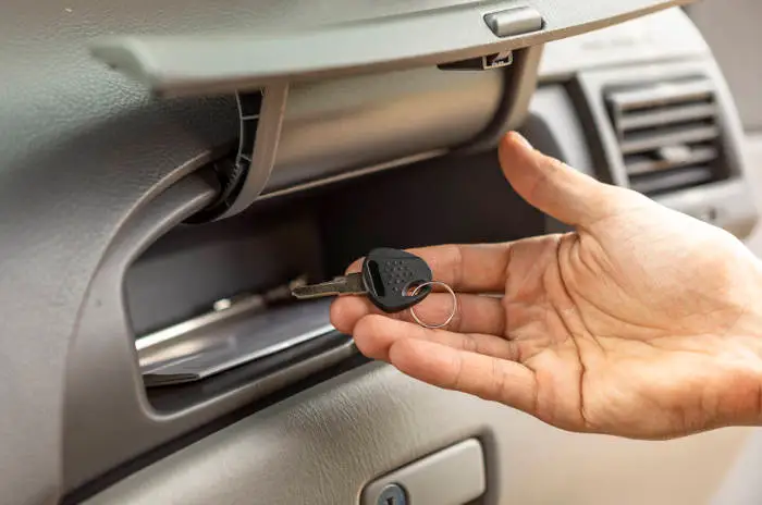 Place Spare Key for Trailer Lock in Glovebox