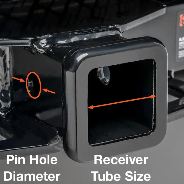 Receiver Tube Size Pin Hole Diameter