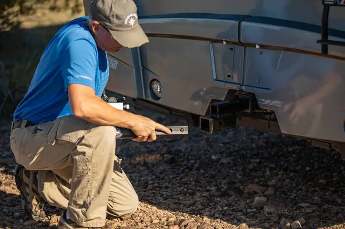 RV Hitch and Drop Adapter for Dinghy Towing